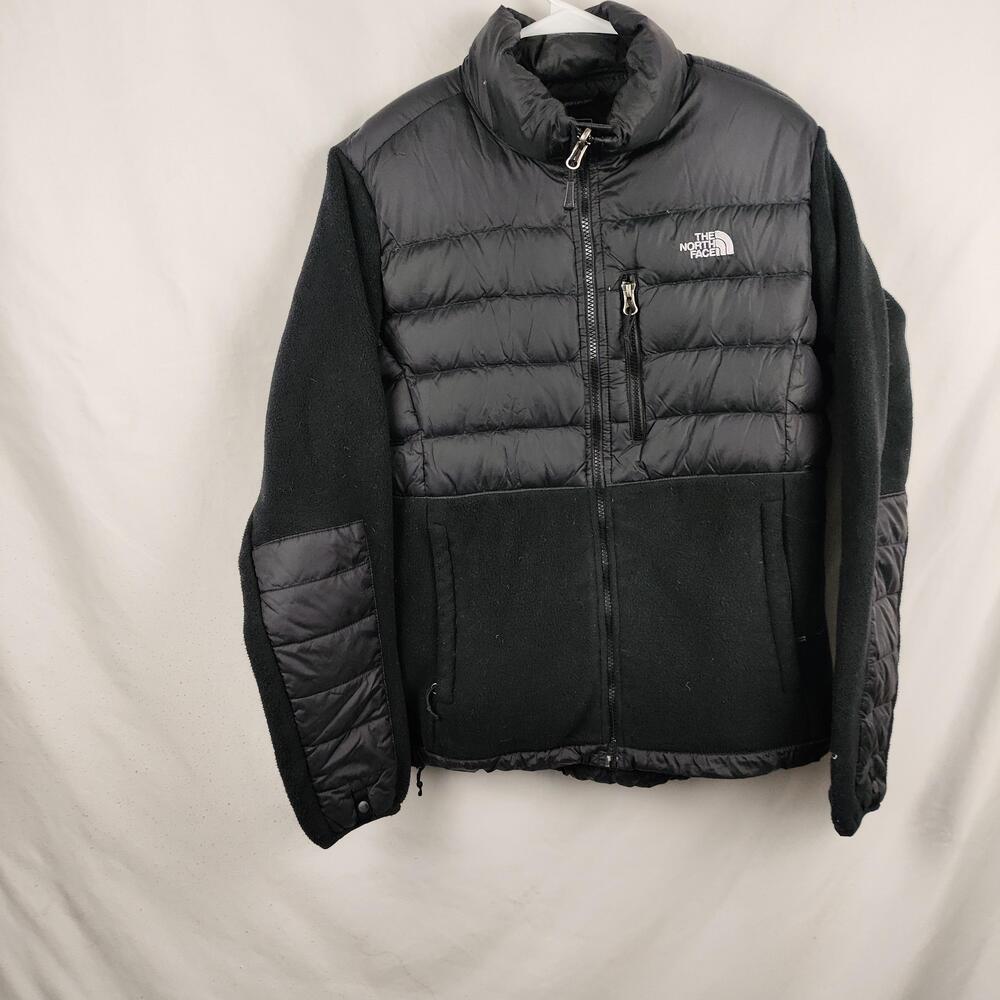 The North Face Jacket Womens Large Black 550 Down Fleece Full Zip Puffer